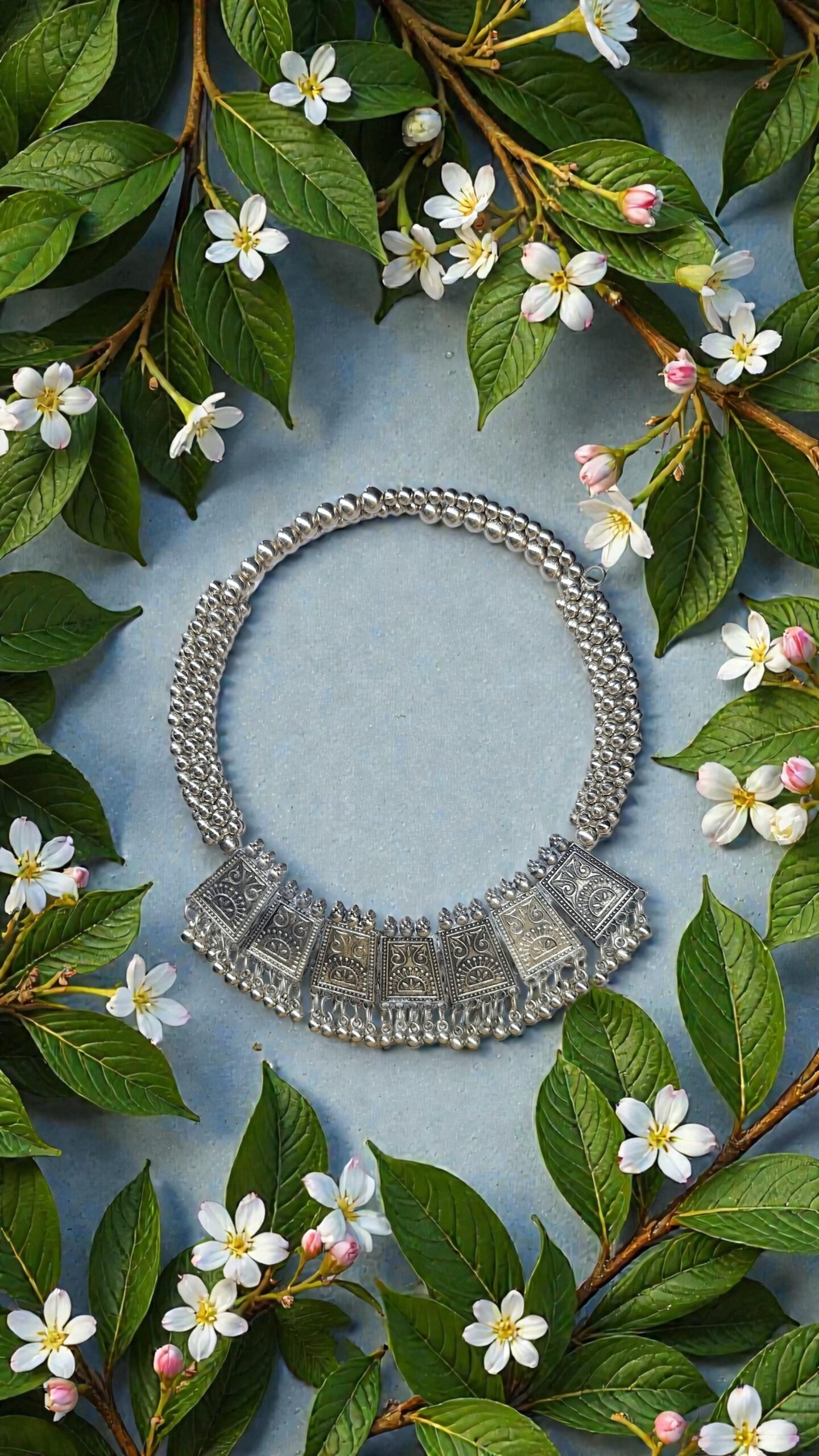 Viraasat Oxidised Beaded Choker - Image 5